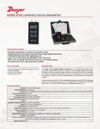 Thumbnail of document Data Sheet - 477AV Handheld Digital Manometer